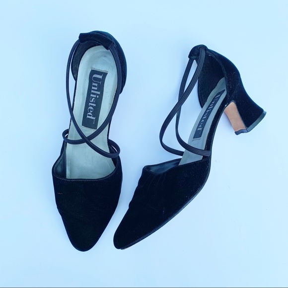 black velvet mary jane heels